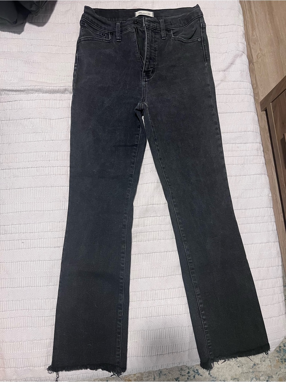 Madewell Black Cropped Ankle Straight Jeans - 28 tall
